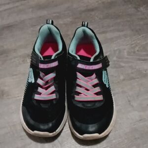 Skechers Kids' Black and Pink Sneakers